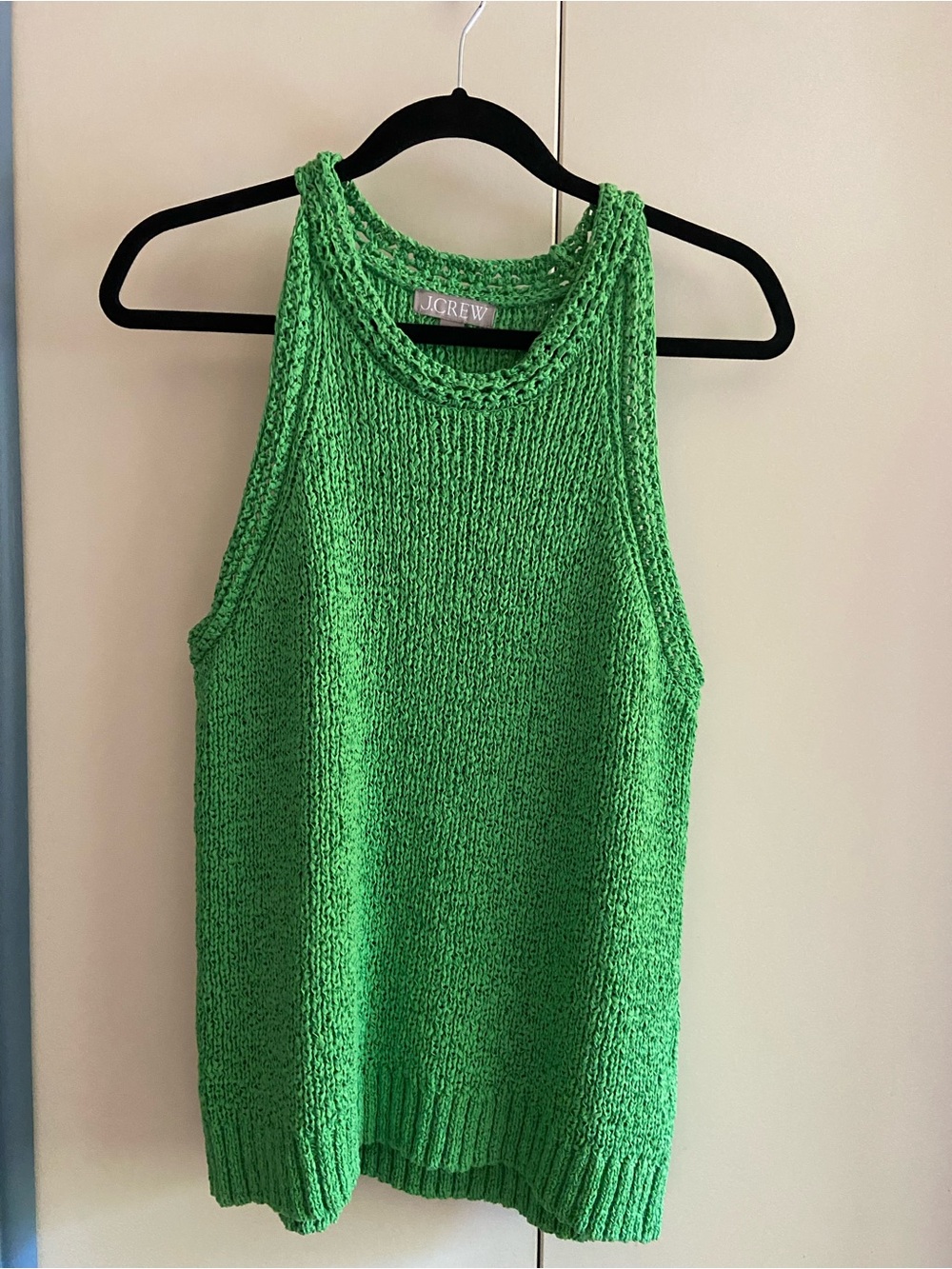 J. Crew Bright Green Knit Sleeveless Tank